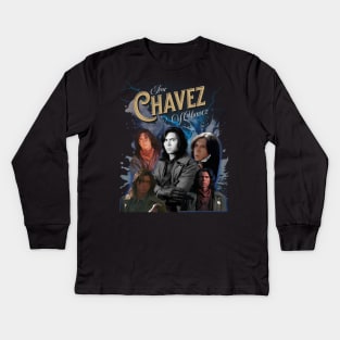 Chavez Retro Tee. Kids Long Sleeve T-Shirt